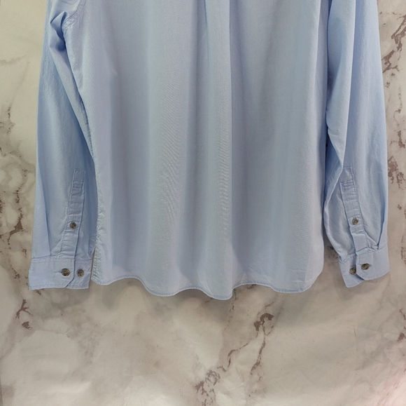 Eddie Bauer Shirt Mens XL Light Blue Travex Button Down Classic Fit Long Sleeve - Picture 6 of 9